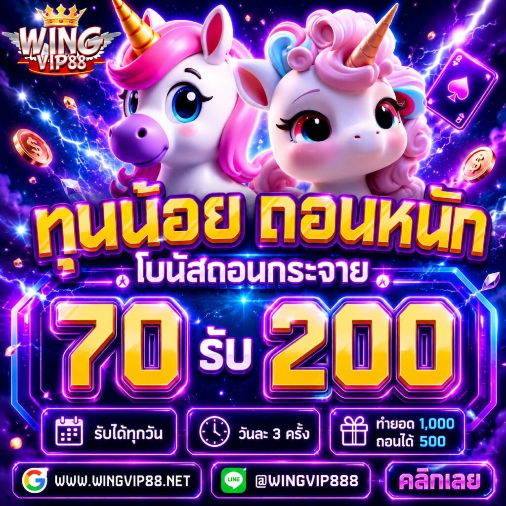 วิง888 ฝาก-ถอนไม่มีขั้นต่ำ
